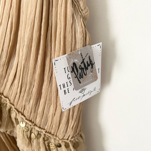 NWT Brenda Knight x Free People Helene of Troy Crinkle Embellished Mini Dress - Picture 6 of 10